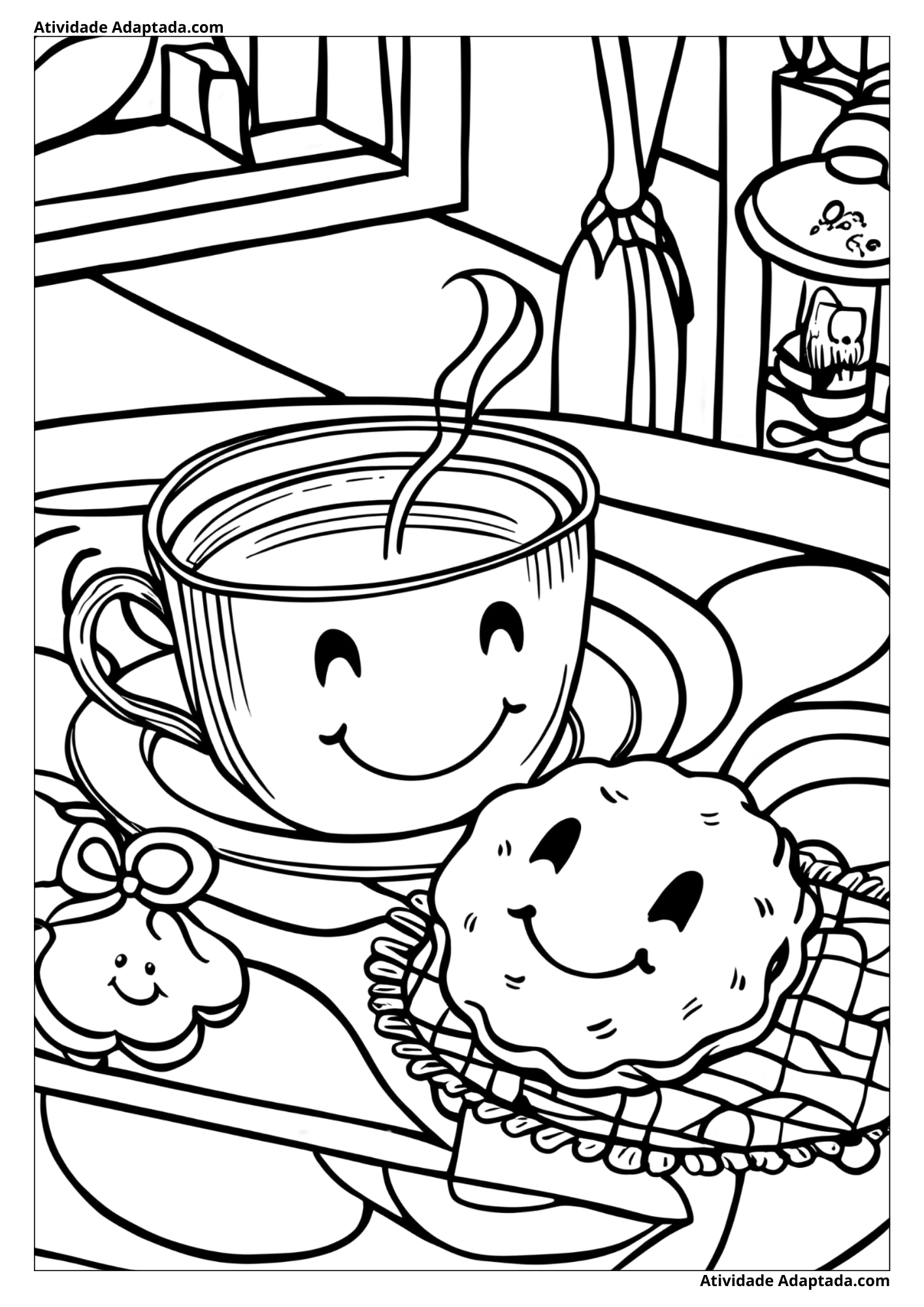 Xícara com biscoito